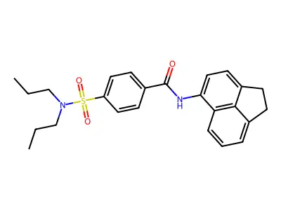 N-(1,2-dihydroacenaphthylen-5-yl)-4-(dipropylsulfamoyl)benzamide structure