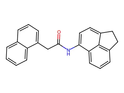 N-(1,2-dihydroacenaphthylen-5-yl)-2-(naphthalen-1-yl)acetamide structure