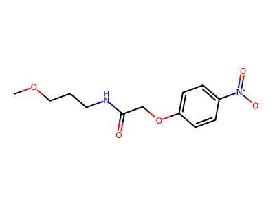 N-(3-methoxypropyl)-2-(4-nitrophenoxy)acetamide structure