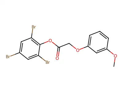 2,4,6-Tribromophenyl 2-(3-methoxyphenoxy)acetate structure