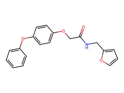 N-(furan-2-ylmethyl)-2-(4-phenoxyphenoxy)acetamide structure