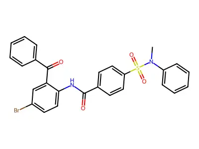 N-(2-benzoyl-4-bromophenyl)-4-[methyl(phenyl)sulfamoyl]benzamide structure