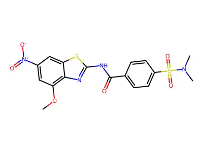 4-(dimethylsulfamoyl)-N-(4-methoxy-6-nitro-1,3-benzothiazol-2-yl)benzamide structure