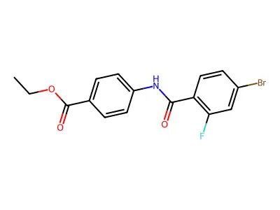 Ethyl 4-(4-bromo-2-fluorobenzamido)benzoate structure
