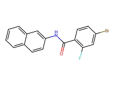 4-bromo-2-fluoro-N-(naphthalen-2-yl)benzamide structure