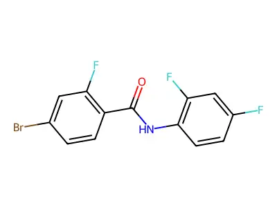 4-bromo-N-(2,4-difluorophenyl)-2-fluorobenzamide structure