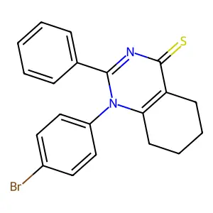 1-(4-bromophenyl)-2-phenyl-5,6,7,8-tetrahydroquinazoline-4(1H)-thione structure