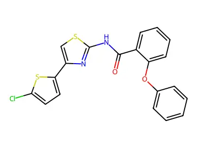 N-[4-(5-chlorothiophen-2-yl)-1,3-thiazol-2-yl]-2-phenoxybenzamide structure