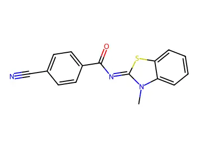 (Z)-4-cyano-N-(3-methylbenzo[d]thiazol-2(3H)-ylidene)benzamide structure