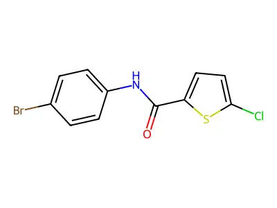 N-(4-bromophenyl)-5-chlorothiophene-2-carboxamide structure