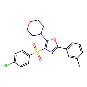 4-(4-((4-Chlorophenyl)sulfonyl)-2-(m-tolyl)oxazol-5-yl)morpholine structure