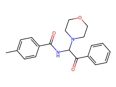 4-methyl-N-[1-(morpholin-4-yl)-2-oxo-2-phenylethyl]benzamide structure