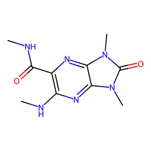N,1,3-trimethyl-5-(methylamino)-2-oxoimidazo[4,5-b]pyrazine-6-carboxamide structure