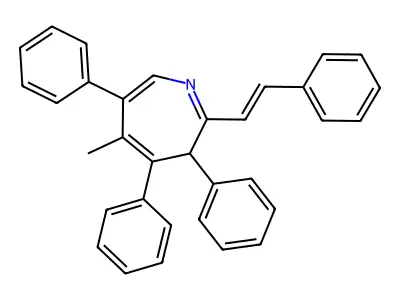 5-methyl-3,4,6-triphenyl-2-(2-phenylethenyl)-3H-azepine structure