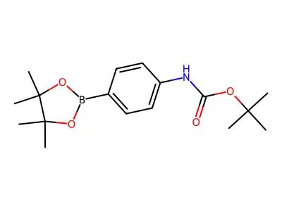 tert-butyl N-[4-(4,4,5,5-tetramethyl-1,3,2-dioxaborolan-2-yl)phenyl]carbamate structure