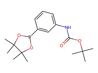 3-(tert-Butoxycarbonylamino)phenyl-boronic acid pinacol ester structure