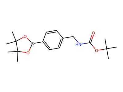 4-(tert-Butoxycarbonylaminomethyl)phenylboronic acid, pinacol ester structure
