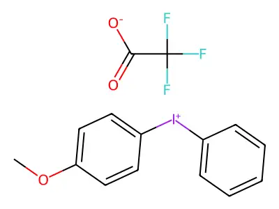 (4-Methoxyphenyl)-phenyliodanium;2,2,2-trifluoroacetic acid structure