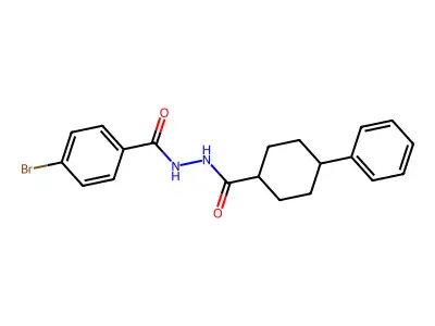 4-bromo-N'-(4-phenylcyclohexanecarbonyl)benzohydrazide structure