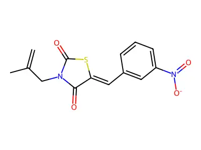 3-(2-Methyl-2-propen-1-yl)-5-[(3-nitrophenyl)methylene]-2,4-thiazolidinedione structure
