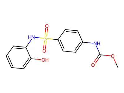 Methyl {4-[(2-hydroxyphenyl)sulfamoyl]phenyl}carbamate structure