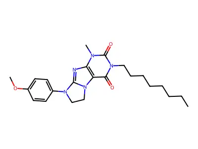6-(4-Methoxyphenyl)-4-methyl-2-octyl-7,8-dihydropurino[7,8-a]imidazole-1,3-dione structure