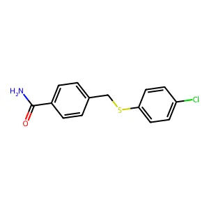4-[(4-Chlorophenyl)sulfanylmethyl]benzamide structure