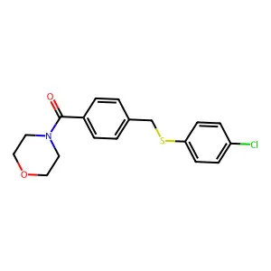 [4-[(4-Chlorophenyl)sulfanylmethyl]phenyl]-morpholin-4-ylmethanone structure