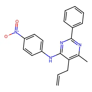 4-Pyrimidinamine, 6-methyl-N-(4-nitrophenyl)-2-phenyl-5-(2-propenyl)- structure