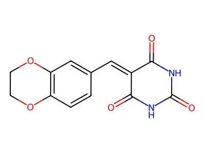 5-(2,3-Dihydro-1,4-benzodioxin-6-ylmethylidene)-1,3-diazinane-2,4,6-trione structure