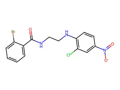 2-bromo-N-[2-(2-chloro-4-nitroanilino)ethyl]benzamide structure