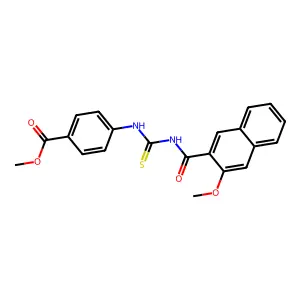 Methyl 4-(3-(3-methoxy-2-naphthoyl)thioureido)benzoate structure