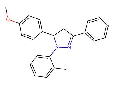 3-(4-Methoxyphenyl)-2-(2-methylphenyl)-5-phenyl-3,4-dihydropyrazole structure