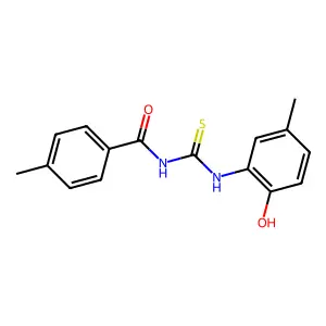N-[(2-hydroxy-5-methylphenyl)carbamothioyl]-4-methylbenzamide structure