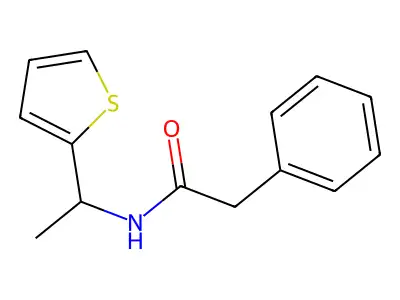 2-phenyl-N-[1-(thiophen-2-yl)ethyl]acetamide structure