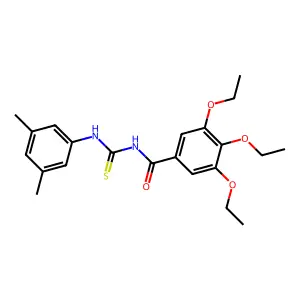 N-[(3,5-dimethylphenyl)carbamothioyl]-3,4,5-triethoxybenzamide structure