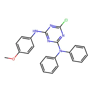 6-chloro-4-N-(4-methoxyphenyl)-2-N,2-N-diphenyl-1,3,5-triazine-2,4-diamine structure