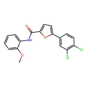 5-(3,4-dichlorophenyl)-N-(2-methoxyphenyl)furan-2-carboxamide structure