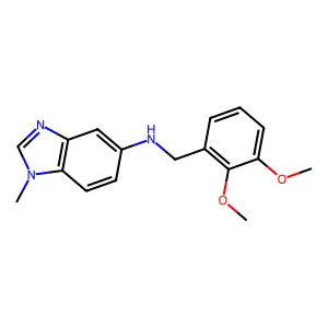 (2,3-Dimethoxy-benzyl)-(1-methyl-1H-benzoimidazol-5-yl)-amine structure
