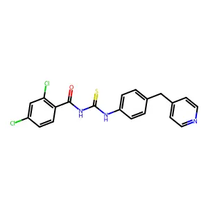 2,4-dichloro-N-{[4-(pyridin-4-ylmethyl)phenyl]carbamothioyl}benzamide structure