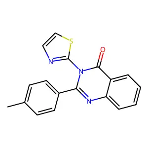 2-(4-methylphenyl)-3-(1,3-thiazol-2-yl)quinazolin-4(3H)-one structure