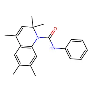2,2,4,6,7-pentamethyl-N-phenylquinoline-1(2H)-carboxamide structure