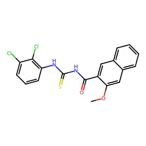 N-[(2,3-dichlorophenyl)carbamothioyl]-3-methoxynaphthalene-2-carboxamide structure