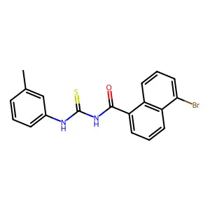 5-bromo-N-[(3-methylphenyl)carbamothioyl]naphthalene-1-carboxamide structure