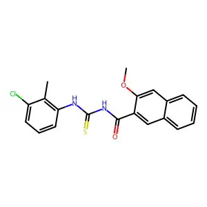 N-[(3-chloro-2-methylphenyl)carbamothioyl]-3-methoxynaphthalene-2-carboxamide structure