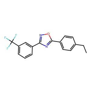 5-(4-Ethylphenyl)-3-[3-(trifluoromethyl)phenyl]-1,2,4-oxadiazole structure