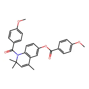 1-(4-Methoxybenzoyl)-2,2,4-trimethyl-1,2-dihydro-6-quinolinyl 4-methoxybenzoate structure