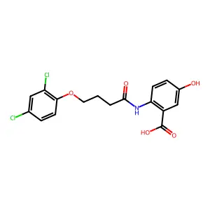2-(4-(2,4-Dichlorophenoxy)butanamido)-5-hydroxybenzoic acid structure