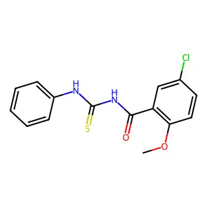 5-chloro-2-methoxy-N-(phenylcarbamothioyl)benzamide structure