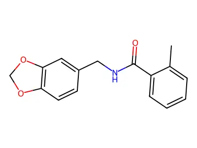 N-(1,3-benzodioxol-5-ylmethyl)-2-methylbenzamide structure